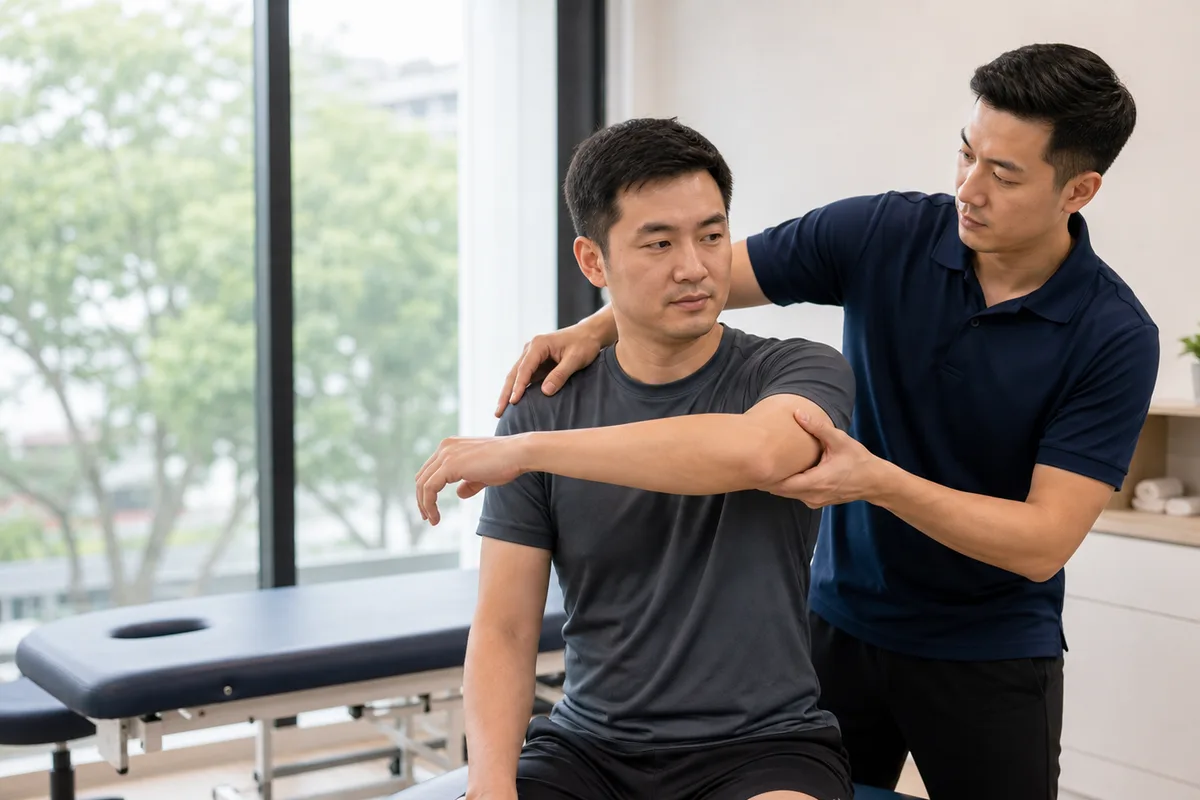 Rotator Cuff Injury physiotherapy illustration for patients in Johor