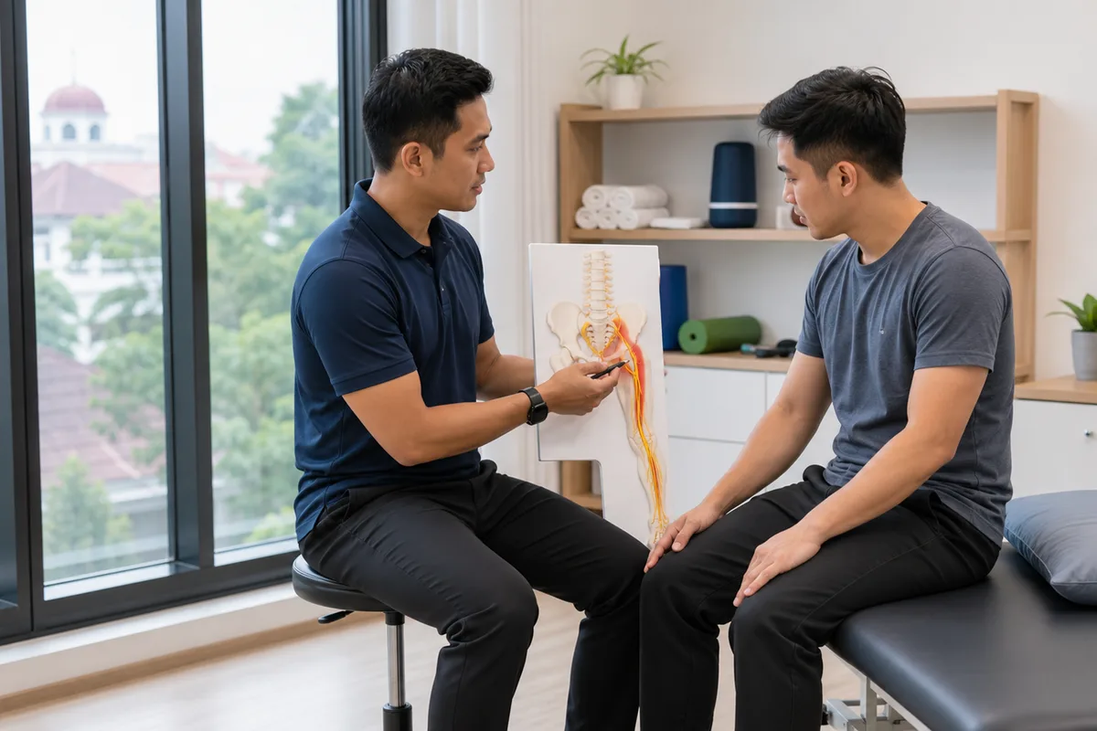 Clinic Visit Physiotherapy physiotherapy illustration for patients in Johor