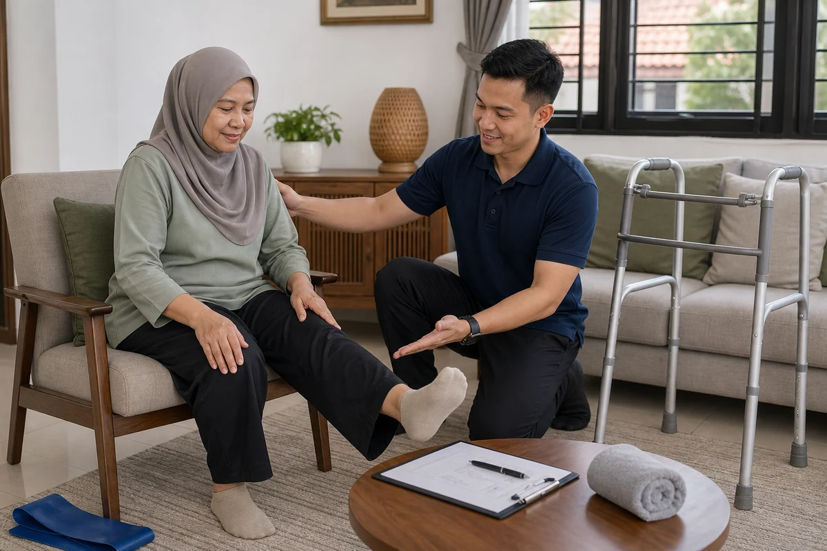 Post-surgery physiotherapy pathway from hospital discharge to home rehab in Johor