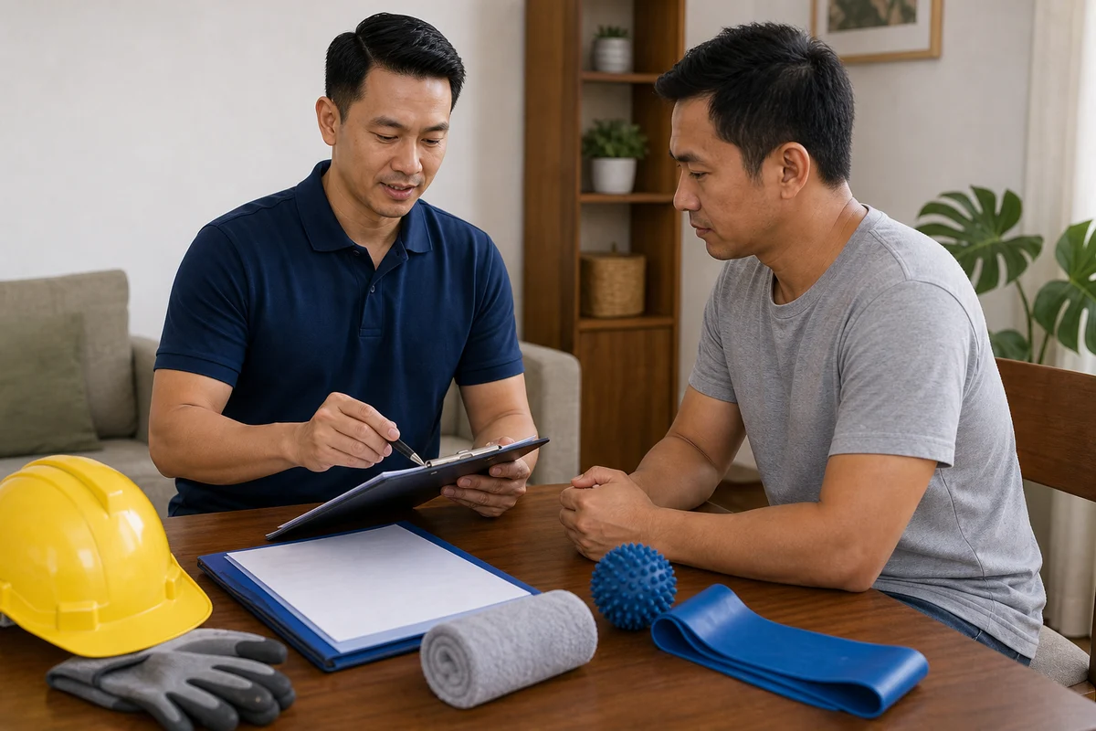 SOCSO physiotherapy pathway for a work injury in Johor